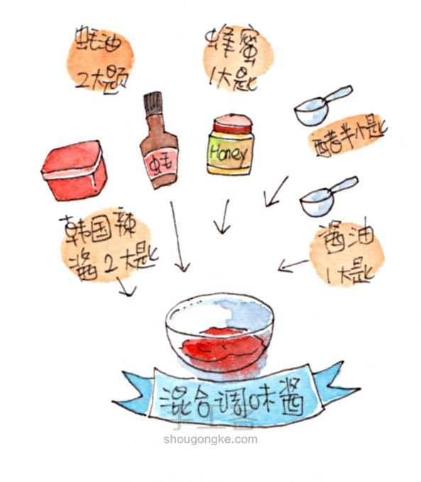 【甜蜜食谱】韩式冰箱小菜：辣炒鱿鱼 第2步