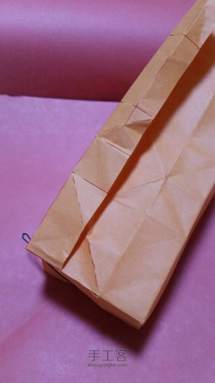 一张纸折成的戒指盒子 第17步