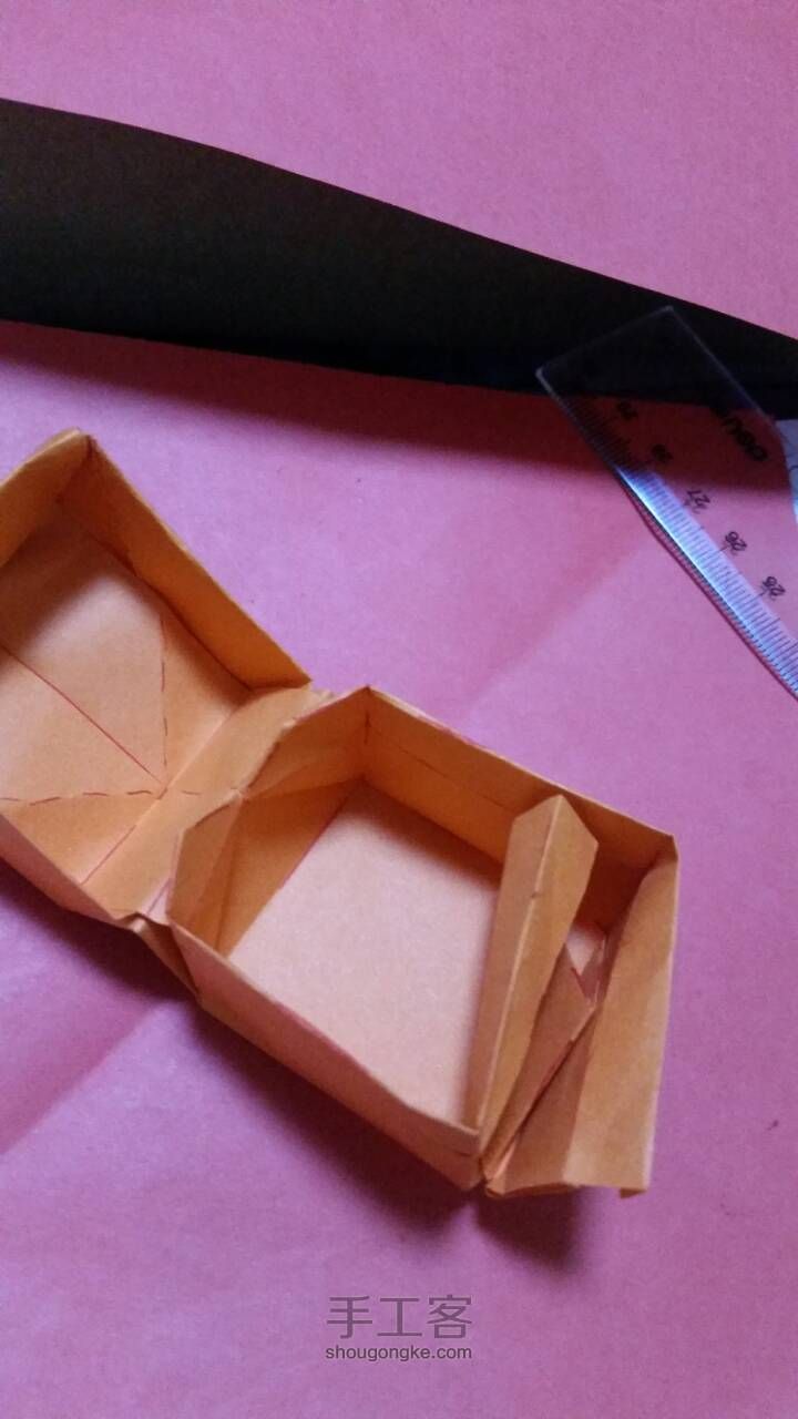 一张纸折成的戒指盒子 第36步