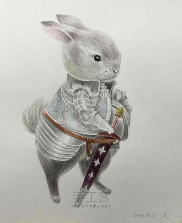 骑士兔-水彩 第6步