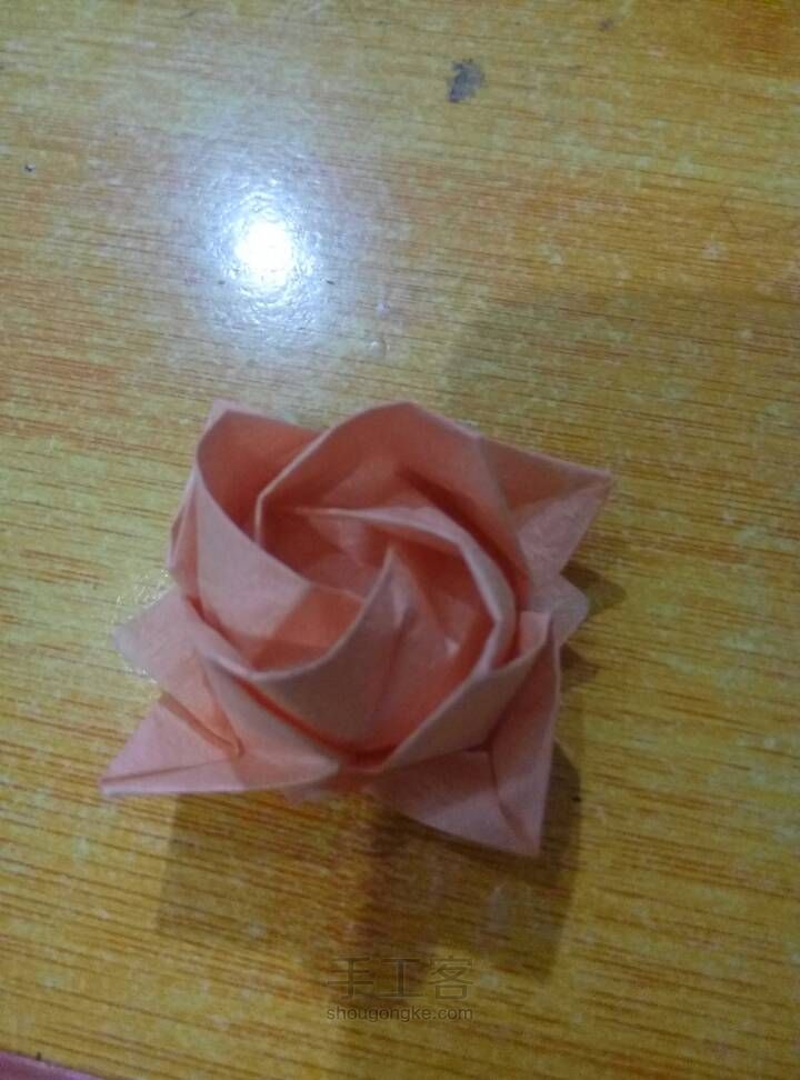 纸玫瑰的折法 第24步