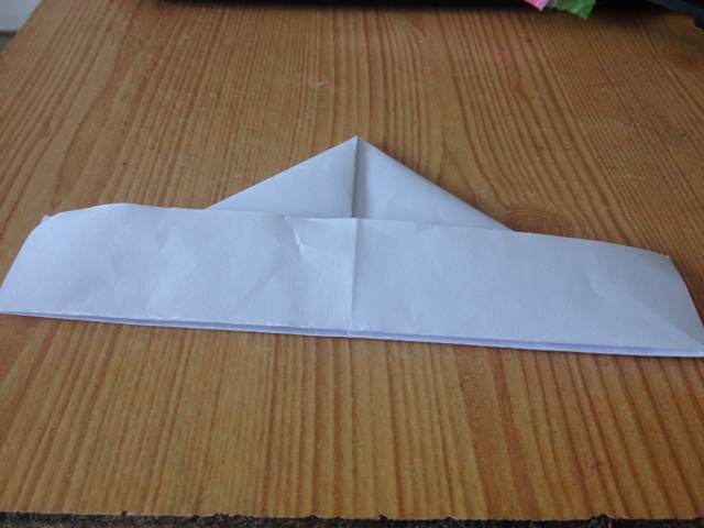 童年记忆，折纸帆船 第4步