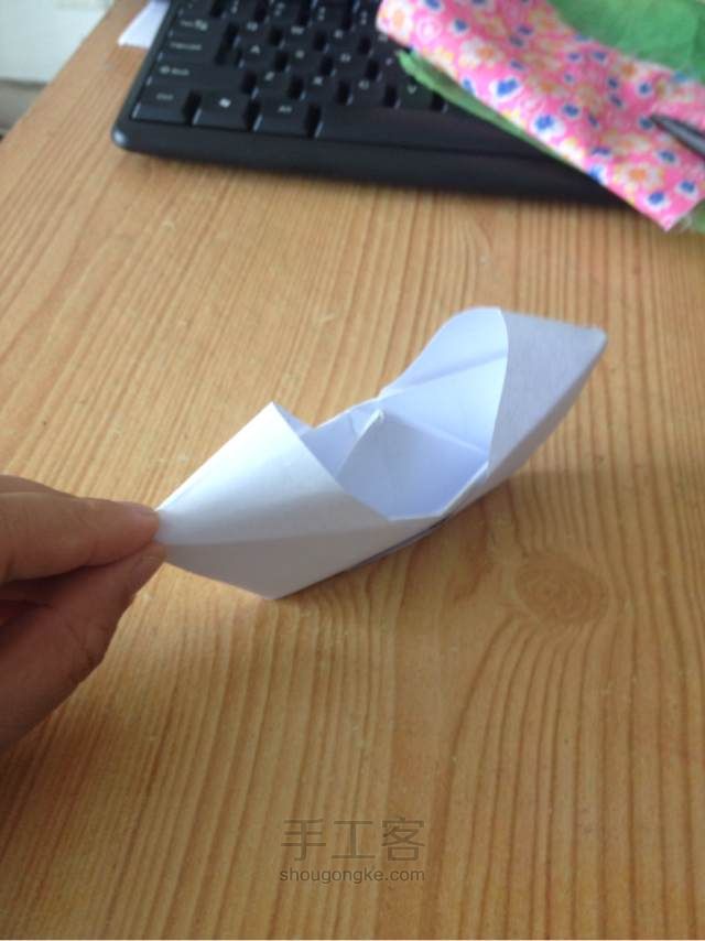 童年记忆，折纸帆船 第14步