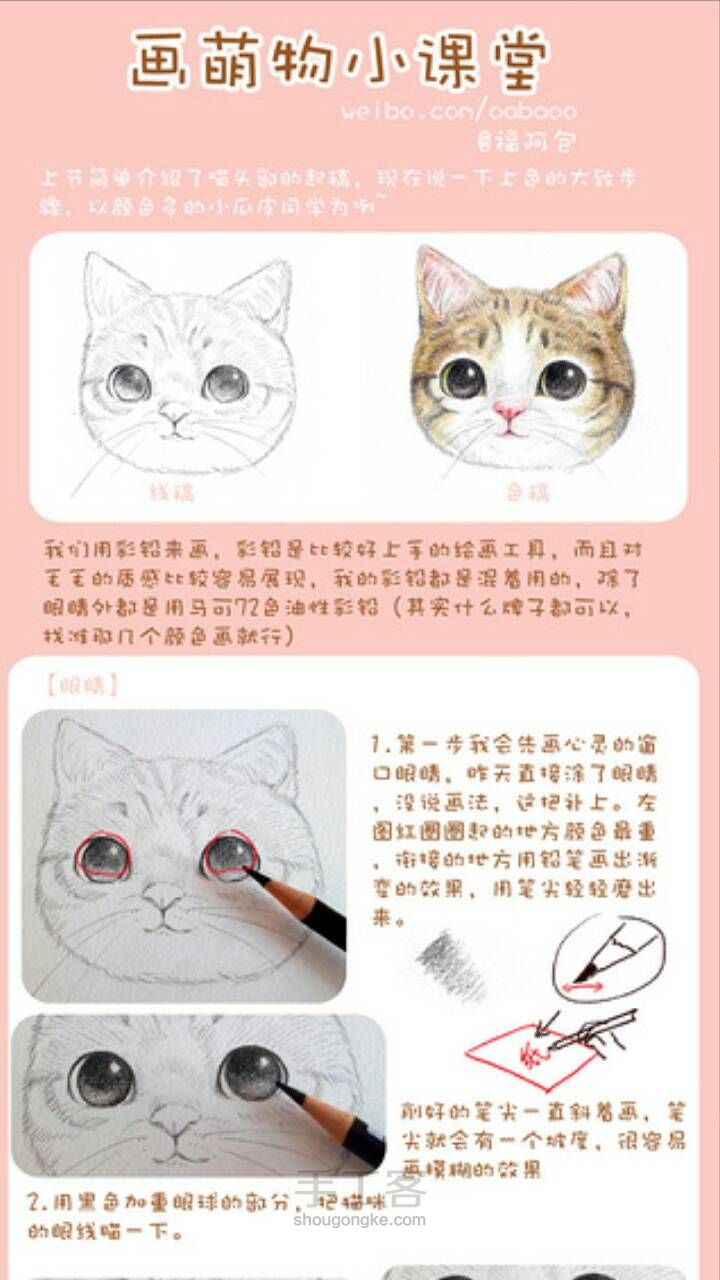 绘画萌猫小课堂！[转载] 第1步