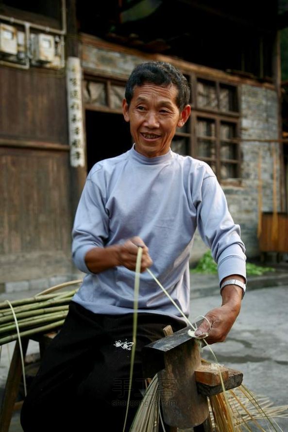 贵州三穗竹编特色簸箕工序展示，三穗竹制品经典竹筛分享 第12步