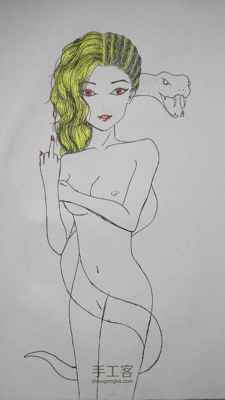 瞎画～蛇… 第6步