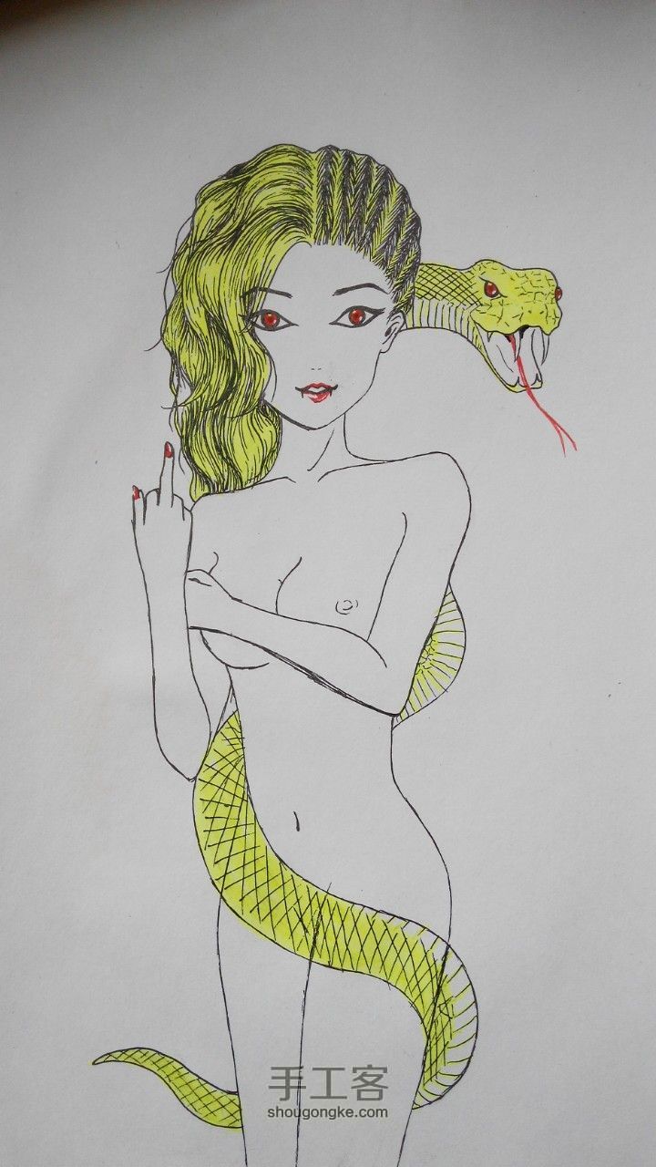 瞎画～蛇… 第7步