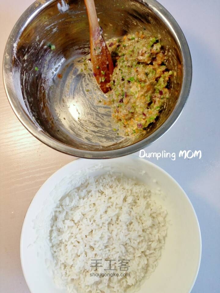 【Dumpling MOM】蒸米肉丸+菌菇时蔬蛋汤=营养倍增 第6步