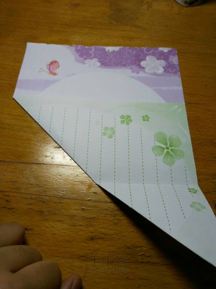 相思叶——折信纸 第3步