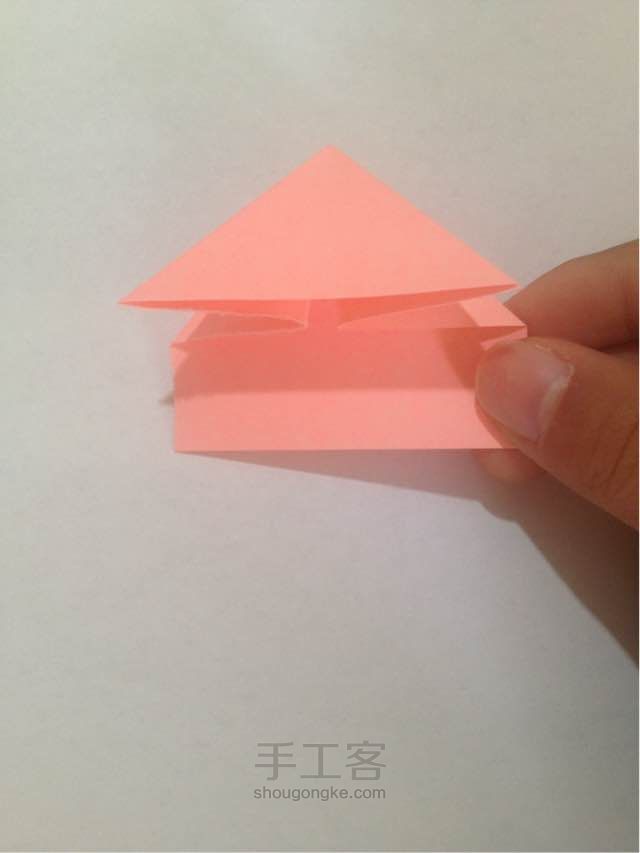 简单好记的爱心折纸教程！
 第4步