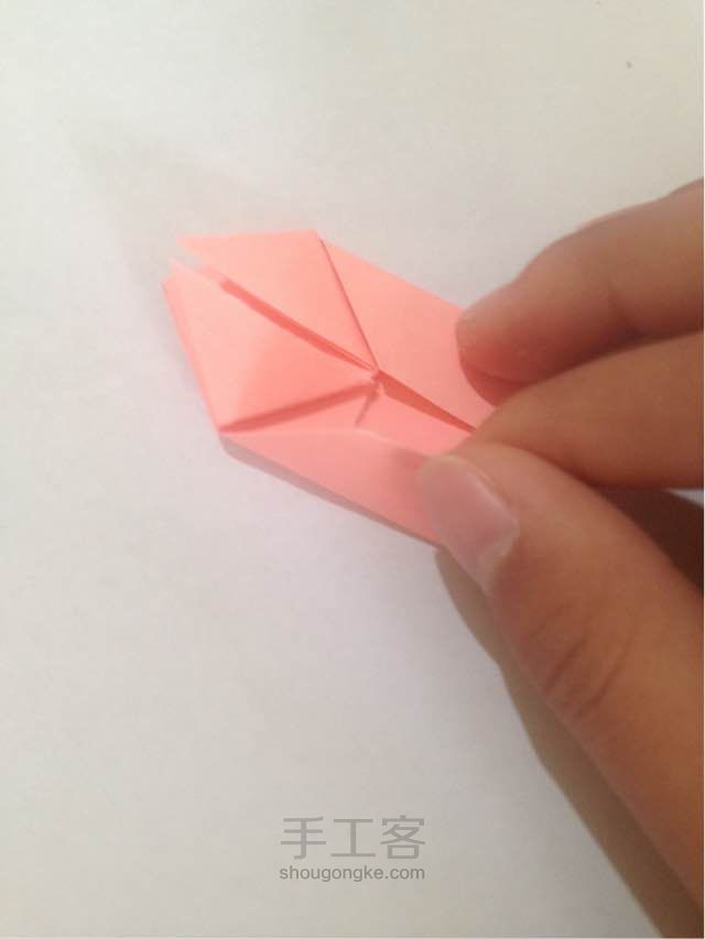简单好记的爱心折纸教程！
 第6步