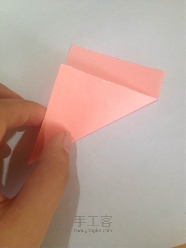 简单好记的爱心折纸教程！
 第2步