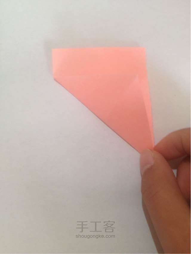简单好记的爱心折纸教程！
 第3步