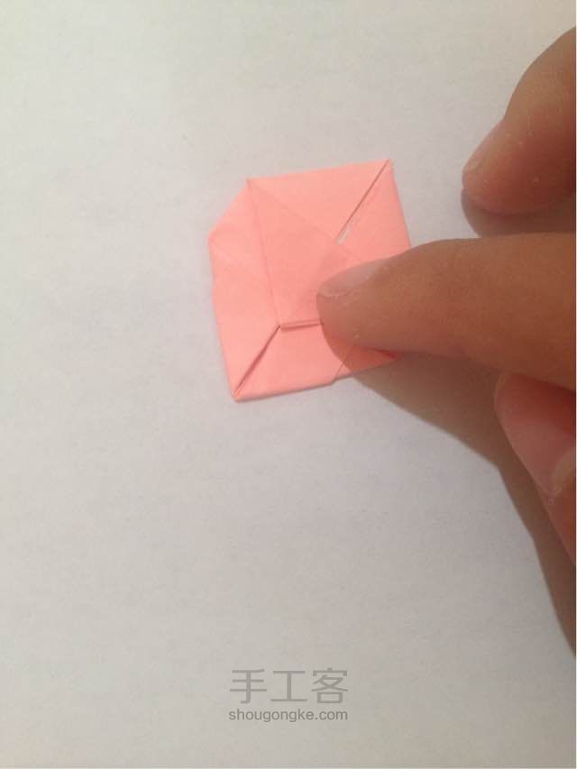 简单好记的爱心折纸教程！
 第10步