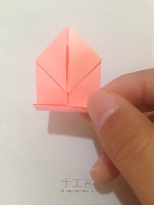 简单好记的爱心折纸教程！
 第7步