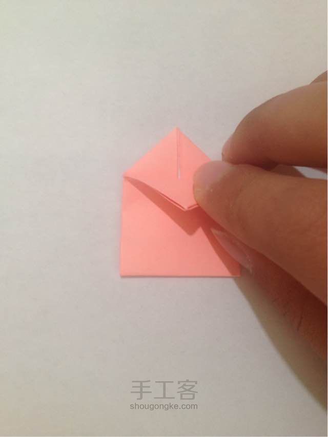 简单好记的爱心折纸教程！
 第8步