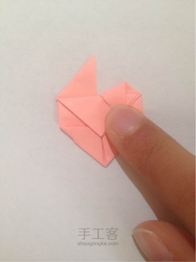 简单好记的爱心折纸教程！
 第11步