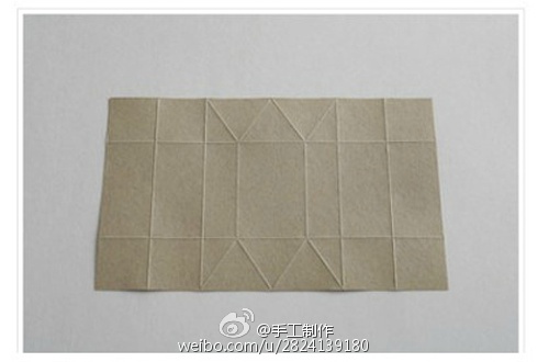 转 立体小房子礼物盒包装的折纸教程 第2步