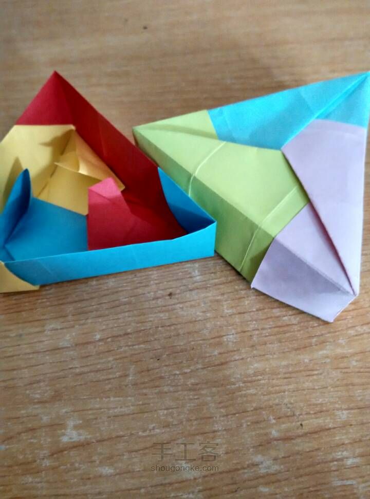 超简单的三角立体盒子 第24步