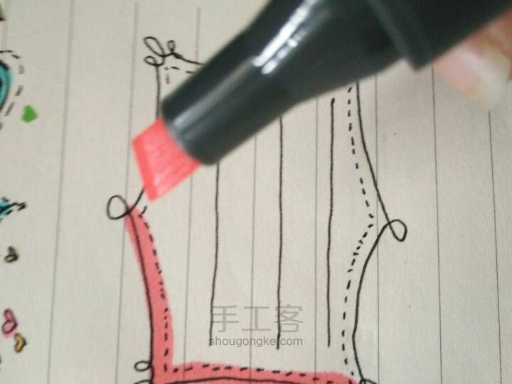 教你画简单大气的手帐素材 第6步