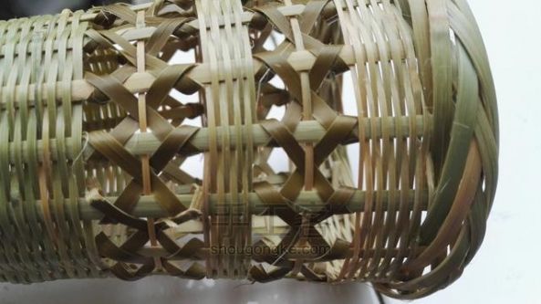 环保精致竹筷箩编制教程，DIY属于自己的厨房利器 第11步