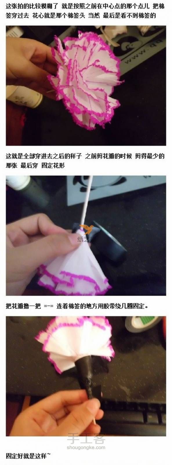 （转）纸康乃馨 第6步