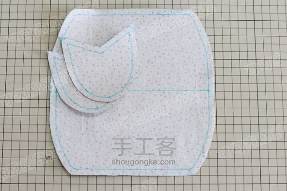 【可可家手工】15cm方形三片式口金包制作教程 第3步