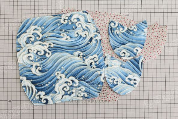 【可可家手工】15cm方形三片式口金包制作教程 第1步