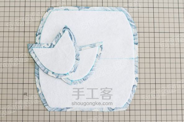 【可可家手工】15cm方形三片式口金包制作教程 第2步
