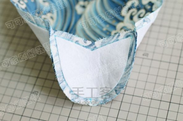 【可可家手工】15cm方形三片式口金包制作教程 第6步