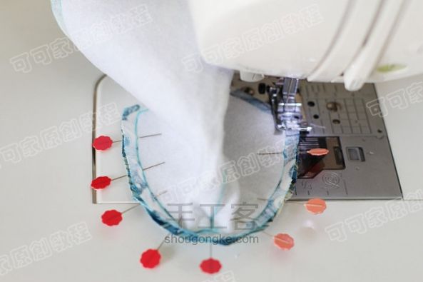 【可可家手工】15cm方形三片式口金包制作教程 第5步