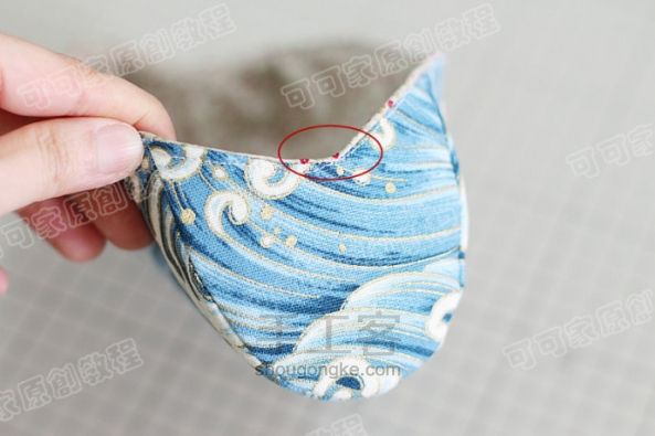 【可可家手工】15cm方形三片式口金包制作教程 第13步