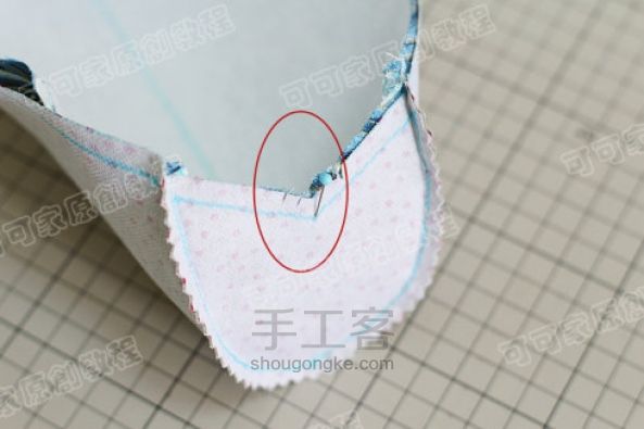 【可可家手工】15cm方形三片式口金包制作教程 第12步