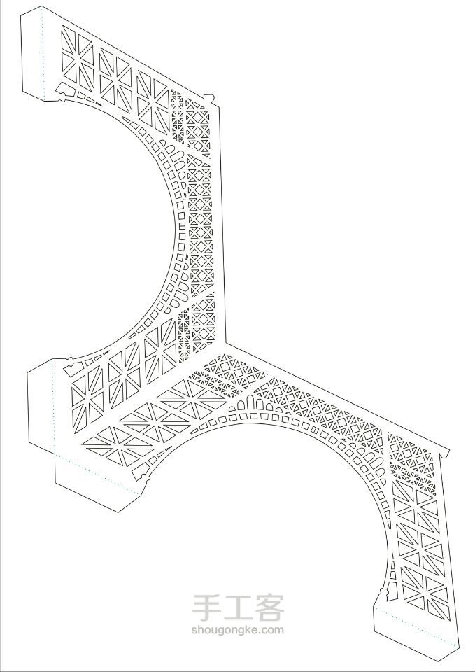 【埃菲尔铁塔】纸雕 第31步