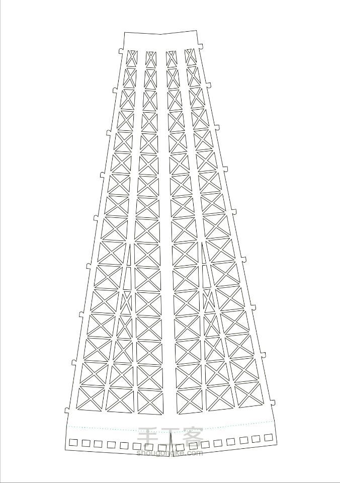 【埃菲尔铁塔】纸雕 第35步