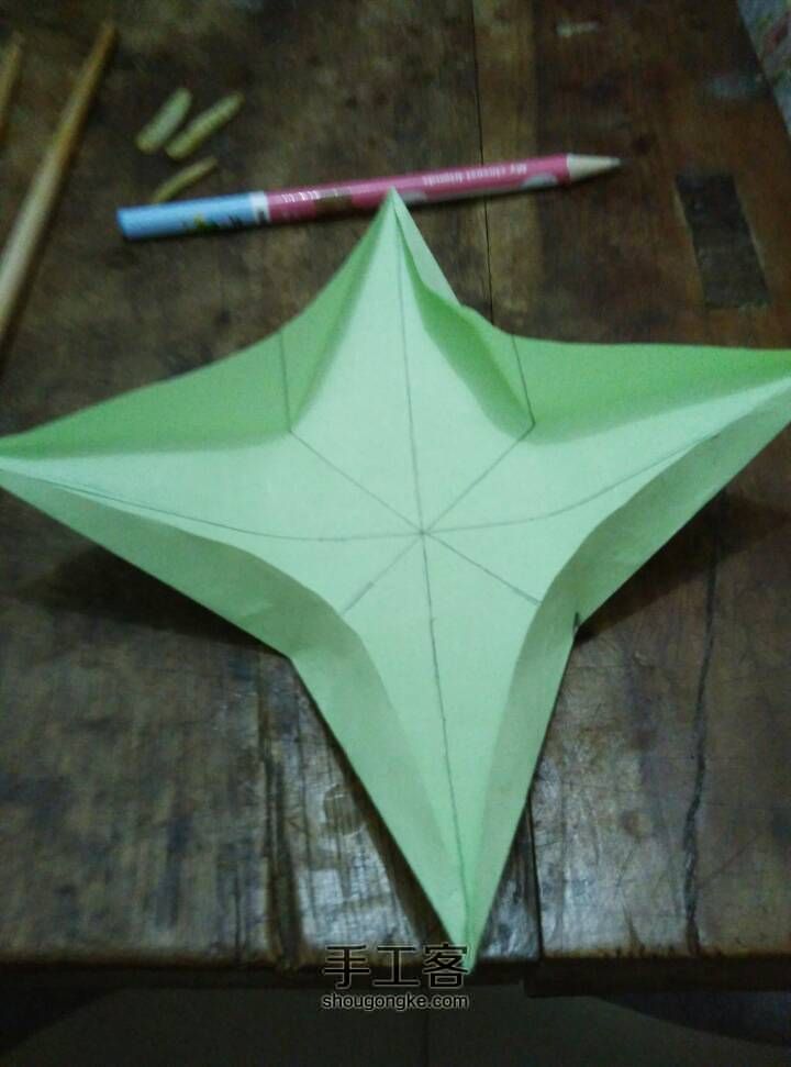 千纸鹤的折法。 第4步