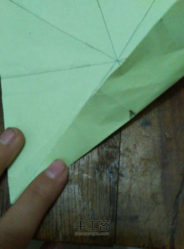 千纸鹤的折法。 第2步
