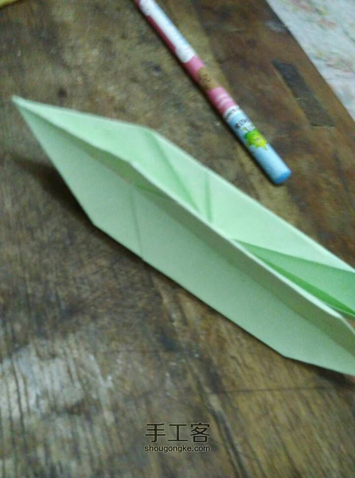 千纸鹤的折法。 第10步