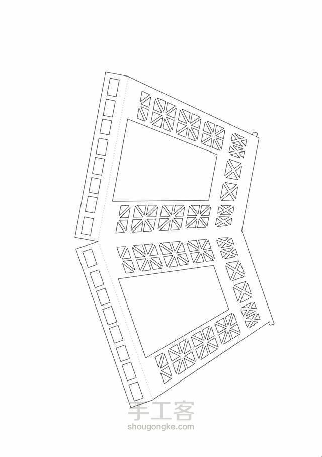 埃菲尔铁塔纸雕教程 第3步