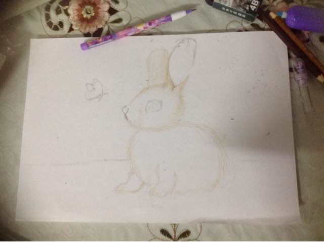 萌萌哒的手绘小兔子 第5步