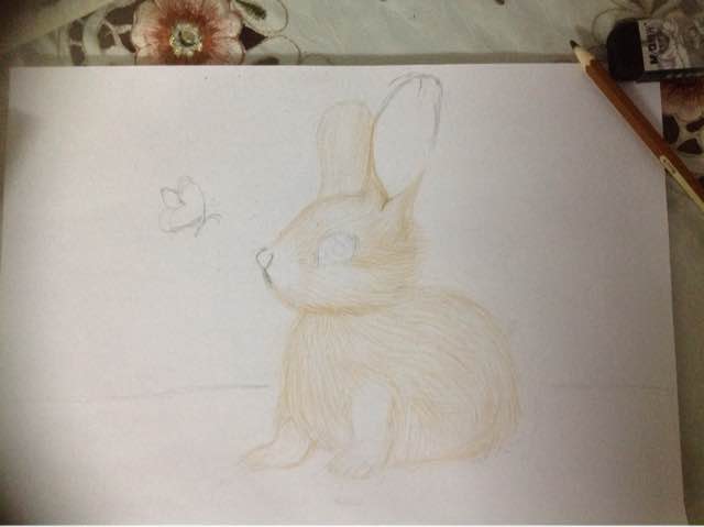 萌萌哒的手绘小兔子 第6步