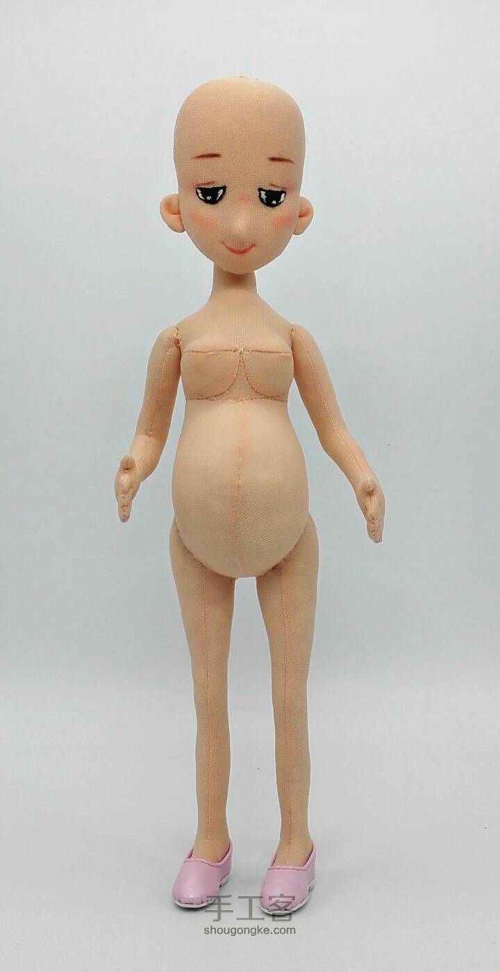 （材料包可购）橙妈原创手工布艺娃娃《孕育幸福》（升级版） 第13步