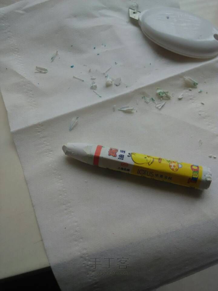 美美的油画棒爱心 第1步