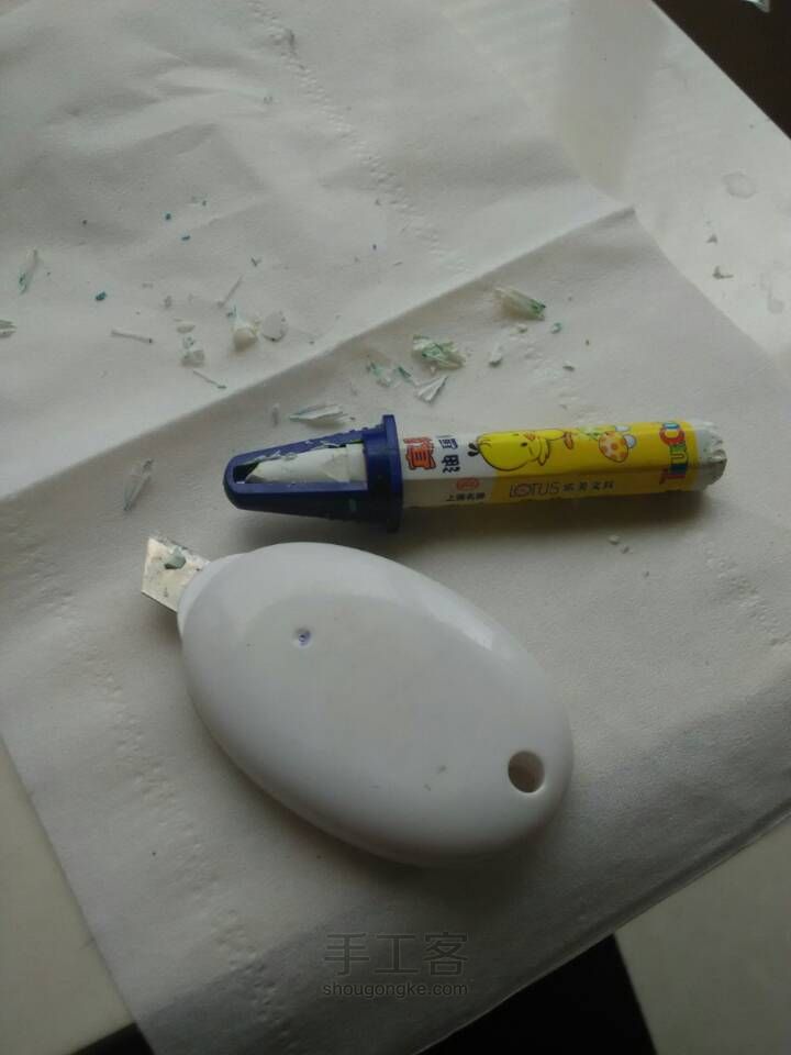 美美的油画棒爱心 第2步