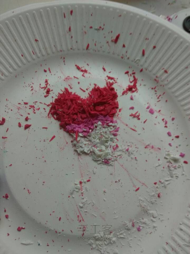 美美的油画棒爱心 第6步