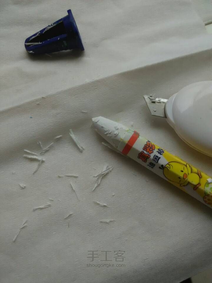 美美的油画棒爱心 第5步