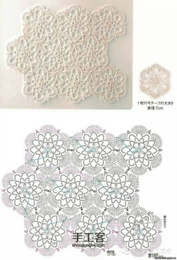 （转）最全钩针拼花花样图解（下） 第9步