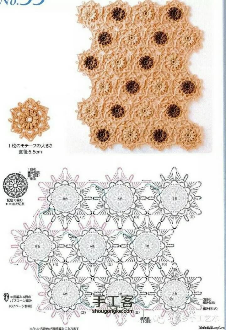 （转）最全钩针拼花花样图解（下） 第28步