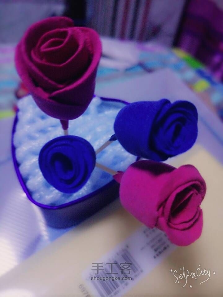 【黏土】超级简单而且漂亮的玫瑰花教程 第7步