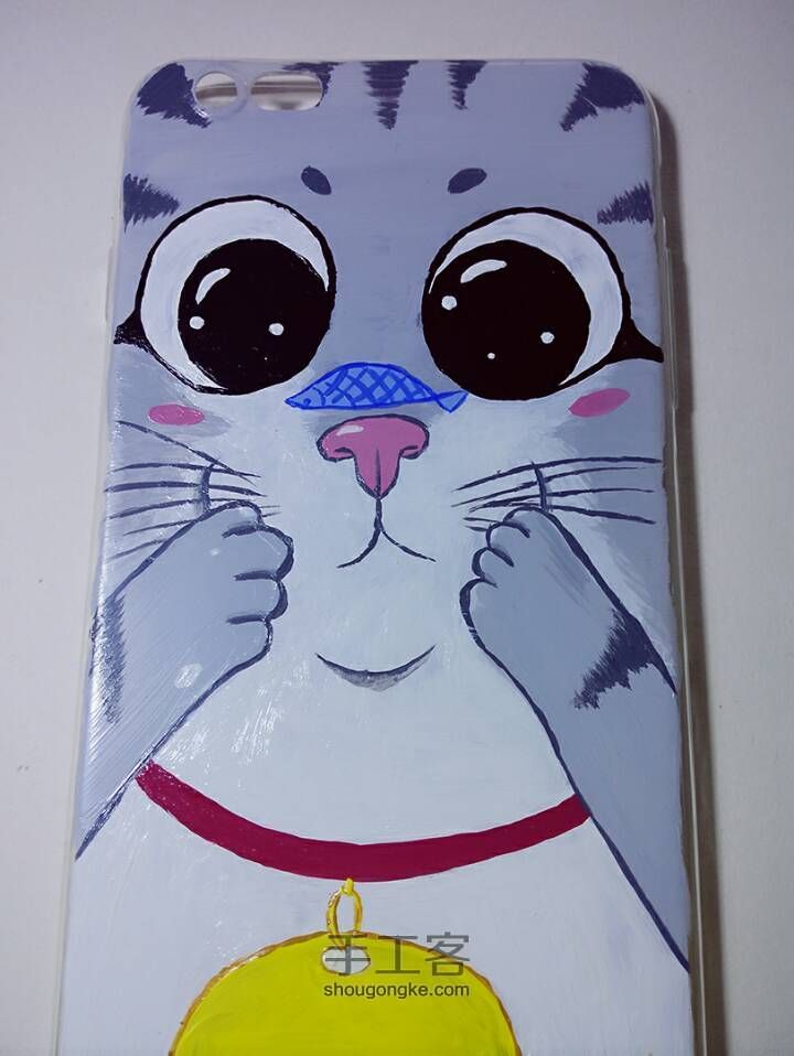 手绘猫咪可爱手机壳 第10步